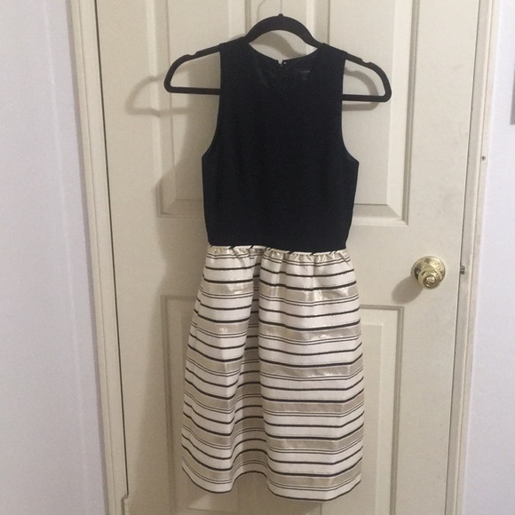 J. Crew Dresses & Skirts - Jcrew Black & Gold Striped Dress